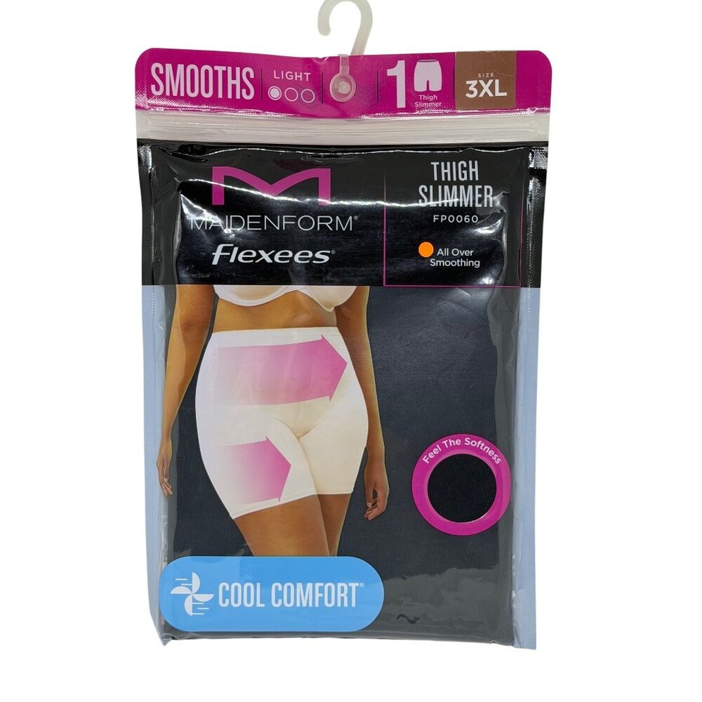 NWT Maidenform Flexees Thigh Slimmer FP0060 3XL Light All-over Smoothing Control